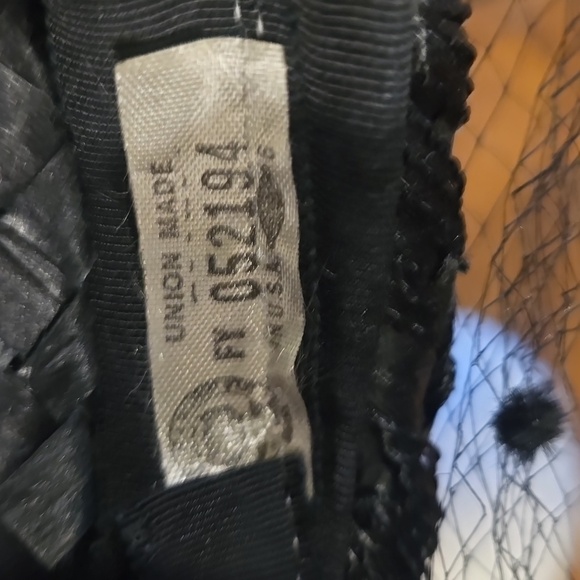 Womens Vintage Black Woven Straw Dress Hat with BOW Netting 1950'S/1960 - Picture 6 of 7